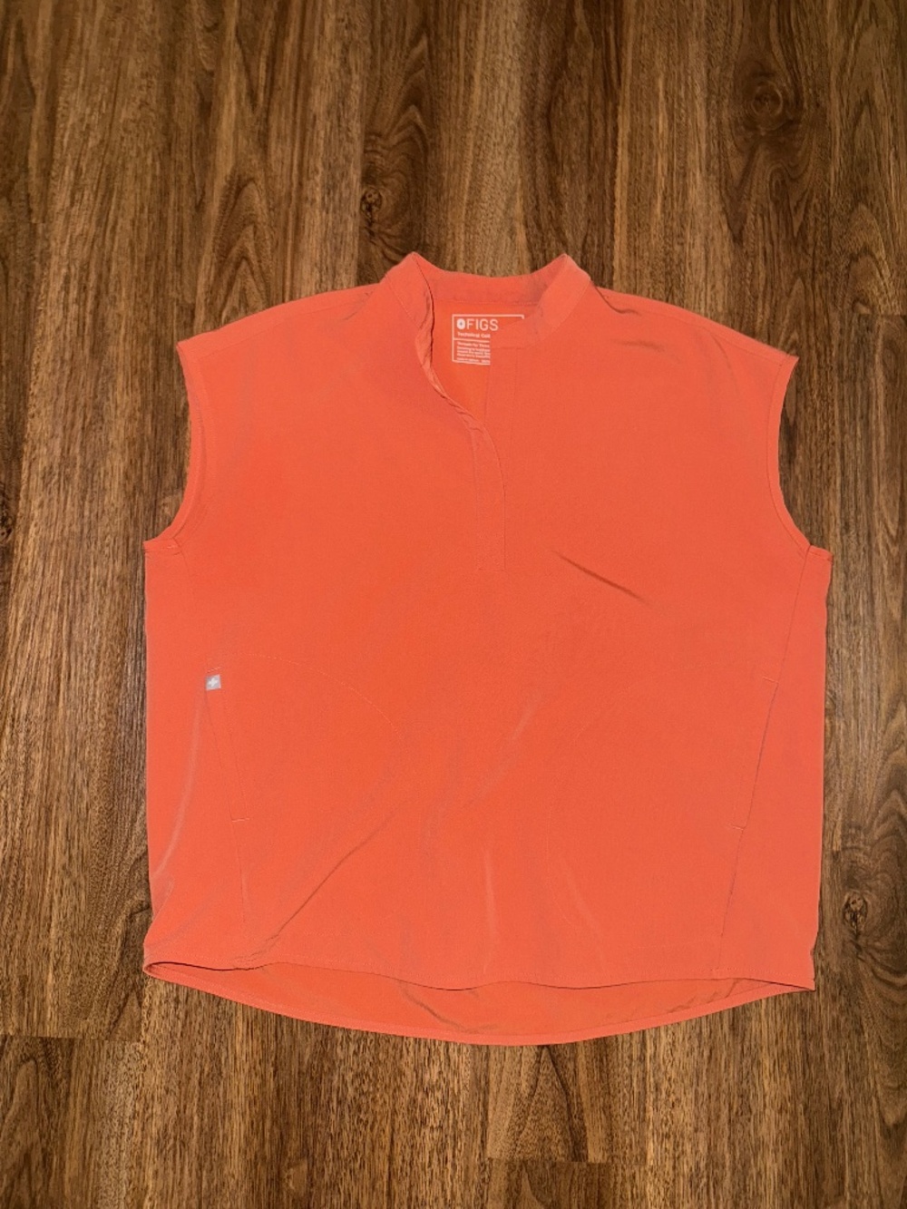 Women’s Scrub Medium Top Sleeveless Terracotta Orange